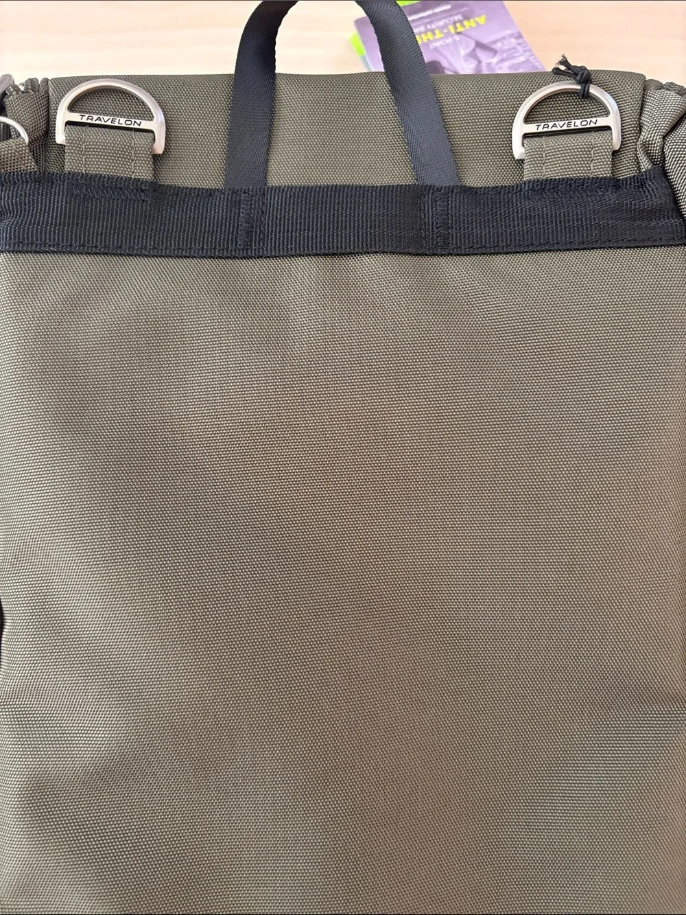 NWT Travelon Anti Theft Unisex Small Convertible Backpack Green Travel Bag